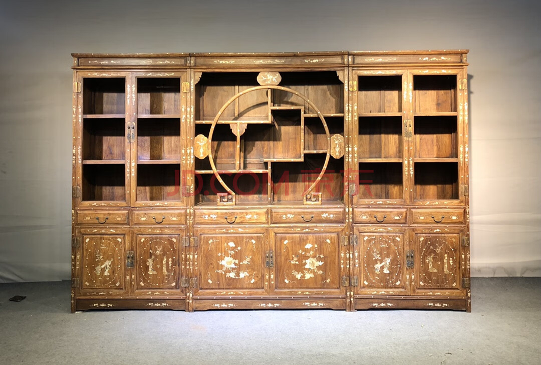 标的物ty51143旧藏黄花梨书柜全榫卯结构满鬼脸牛毛纹清晰