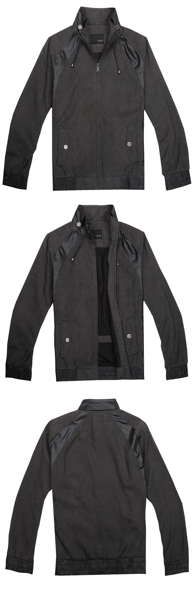 法勃尔faboer 春秋男装新款 时尚薄夹克衫 韩版修身立领短外套男士