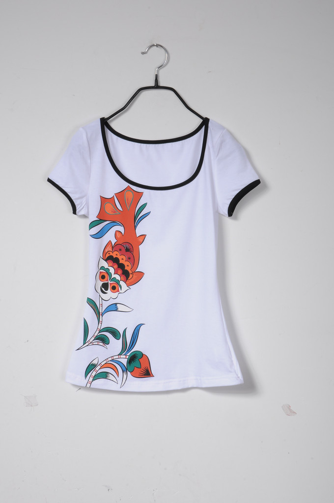 雅克帕图2013新款夏季 中国风 鲤鱼图案 修身 气质