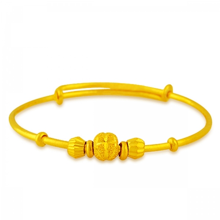 周生生 黄金足金bb手镯婴儿宝宝周岁满月送礼 28340b 4.8克 2 1