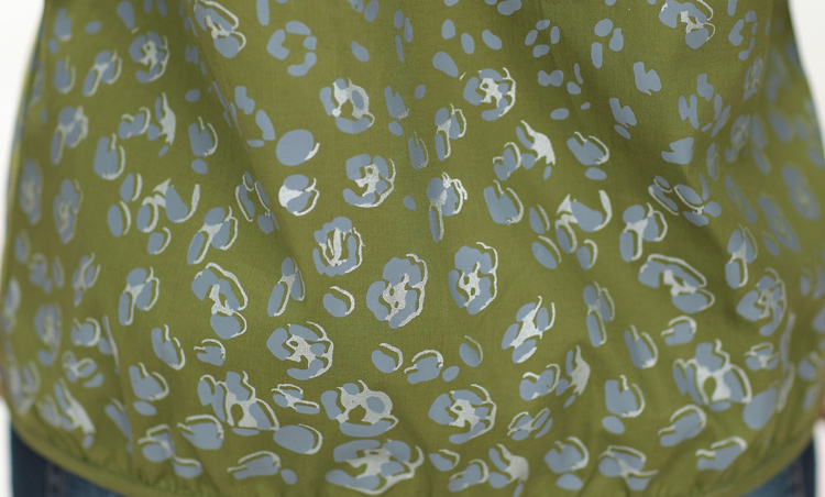 欣依煊 2013韩版新款春装大码印花混合棉女装外套 183610 绿色 m