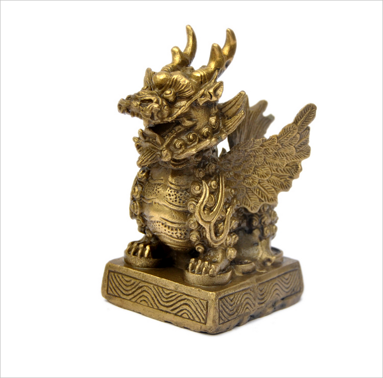 400克 材质:纯铜 包装:普通 麒麟是古代的仁兽,集龙头,鹿角,狮眼,虎背