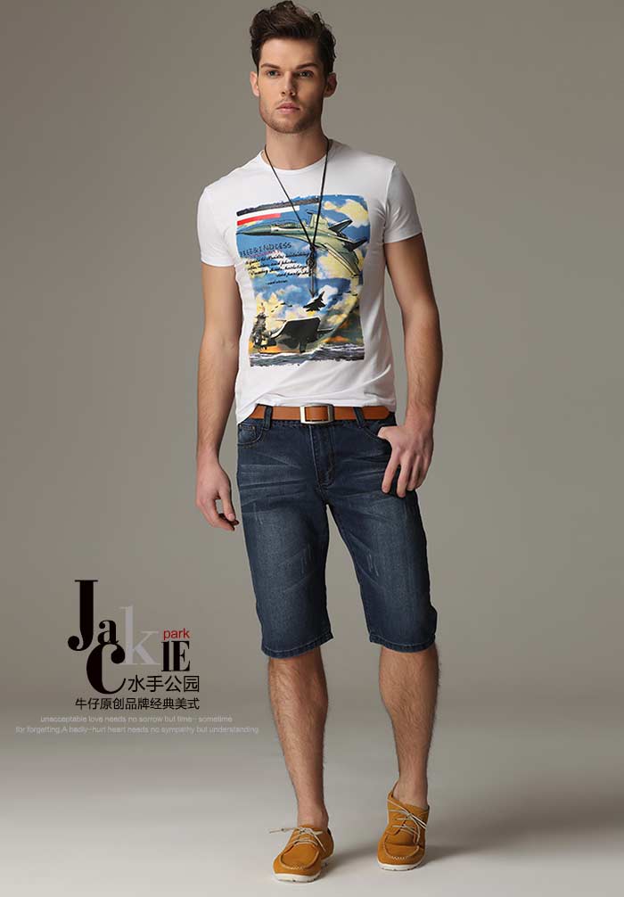 jackiepark 支持货到付款 冬款加绒牛仔裤 男 直筒休闲中腰牛仔长裤