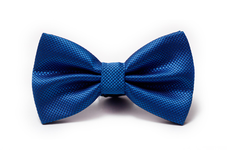 精品双层质感宝蓝色纹理韩版英伦风新郎伴郎专用男 领结 礼盒装