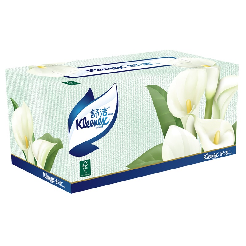 Kleenex tissue calla lily boxed tissue paper 2 layers 200 sheets * 3 boxes of tissue paper toilet paper napkins