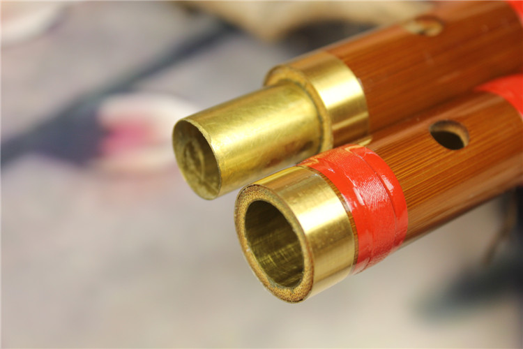 笛乡丁小林竹笛乐器白铜双插两节双节笛子(丁小林精制288 g调)