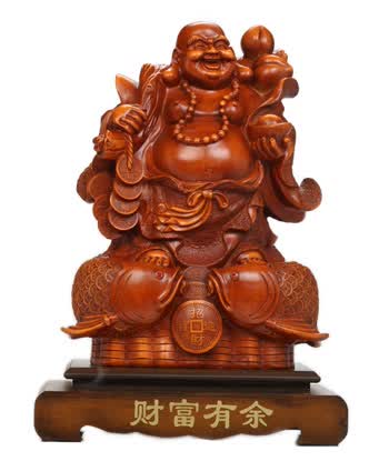 吉善缘 财富有余招财弥勒佛摆件 大肚笑佛佛像家居装饰品摆设 0436