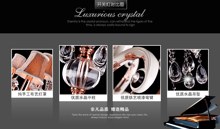 AOVVO 欧式奢华进口水晶吊灯客厅卧室灯饰灯具 透明色水晶灯1027p 15头K9水晶 带LED光源