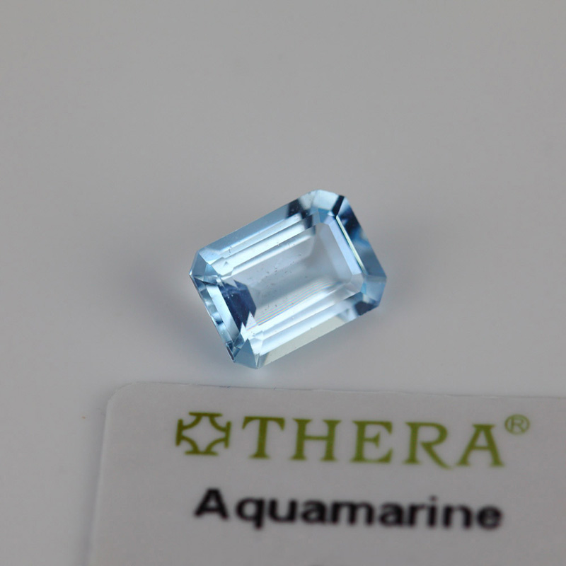 TIYA colored gemstones, aquamarine, loose aquamarine stones, colored gemstone aquamarine, gift of love, national inspection certificate L438F 1.59 carat