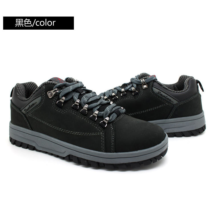 圣弗莱sevlae 男鞋 户外休闲鞋 板鞋 舒适徒步鞋 防滑耐磨 b3204 黑色