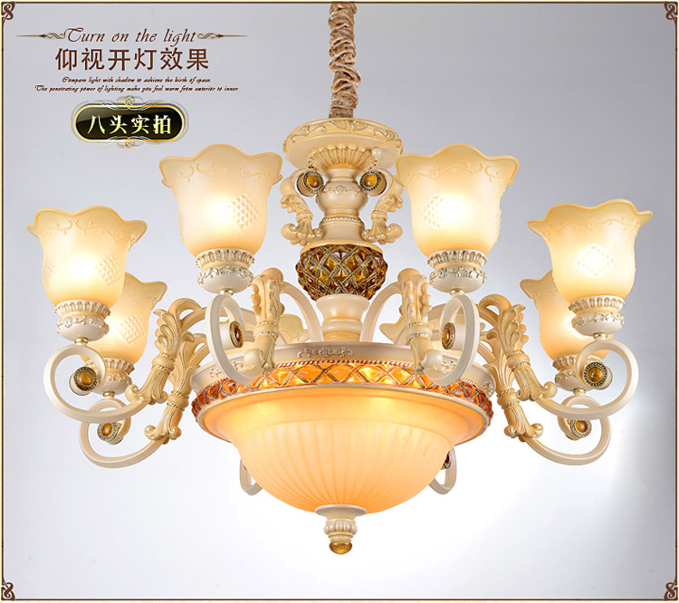 奥薇 欧式简约艺术餐厅吊灯客厅卧室吊灯1049p 6D