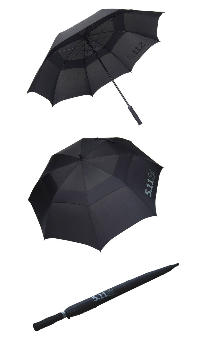 11 特勤高尔夫超大防风双人雨伞 511双层加大 结实轻便 商务伞 钛灰色