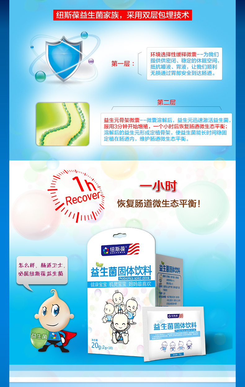 字) 国别 国产                      纽斯葆益生菌冲剂一盒30g*10包