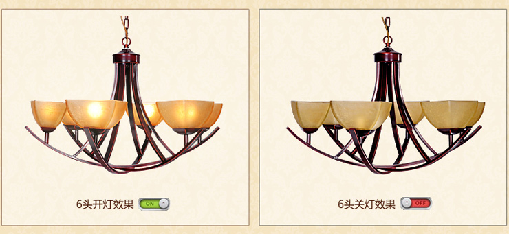 蒙特丽 客餐厅卧室CH057 美式乡村复古怀旧吊灯 泰纳斯(B) 6头