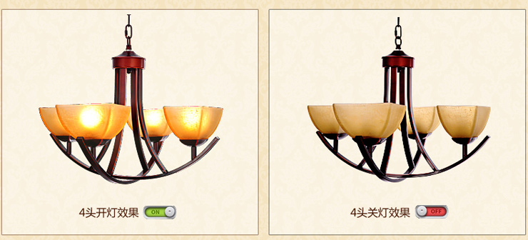 蒙特丽 客餐厅卧室CH057 美式乡村复古怀旧吊灯 泰纳斯(B) 6头