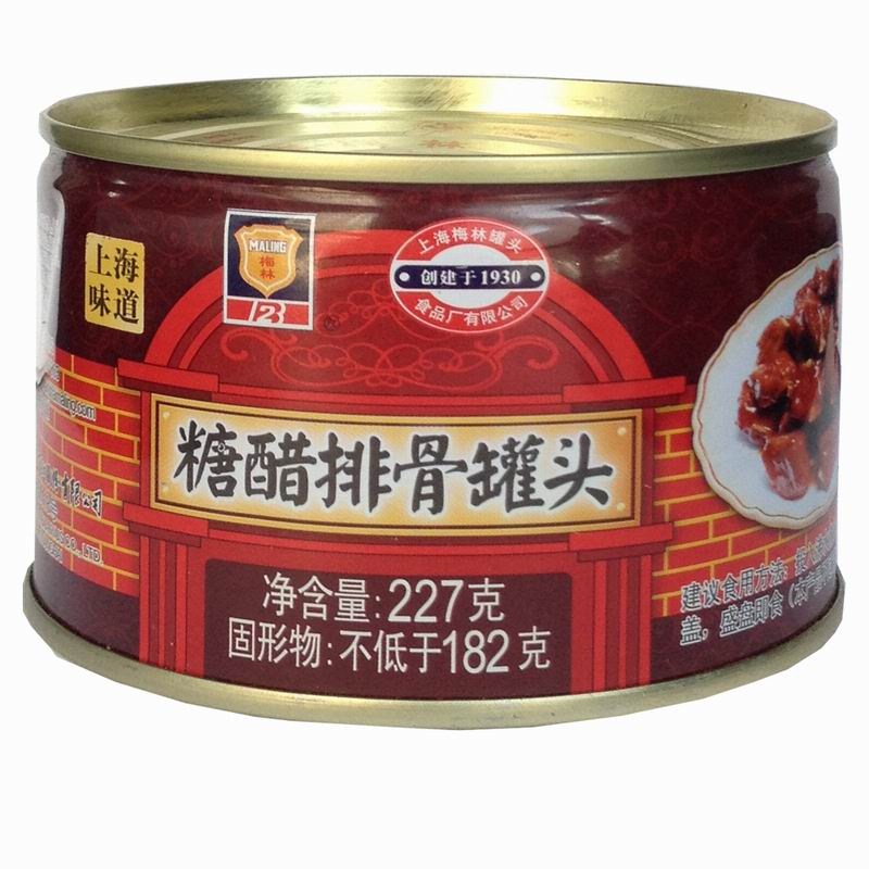 上海特产 梅林糖醋排骨227g_方便食品_德瑞思商城-中国安全生鲜农产品