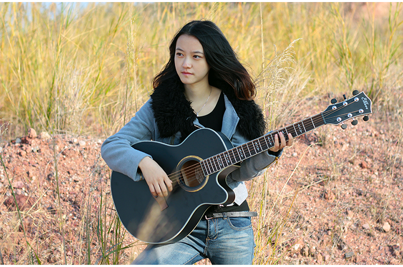 艾伦ellen正品34寸40寸41寸民谣吉他木吉他高品质吉他初学吉他 34寸e