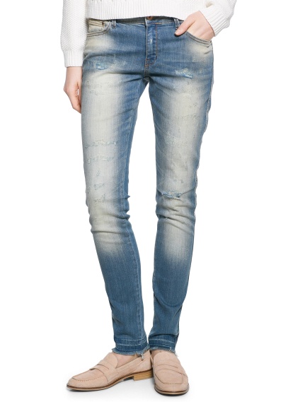 mango春夏2014|超瘦腿arizona牛仔裤|23033520 白色 36