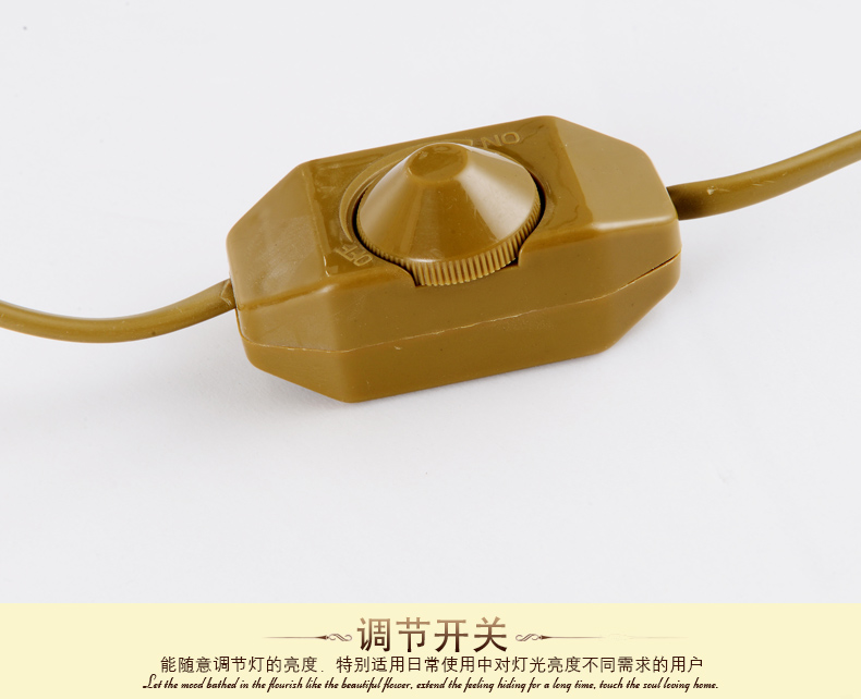 朗硕 欧式卧室床头台灯婚庆创意田园床头灯温馨装饰台灯MT1103