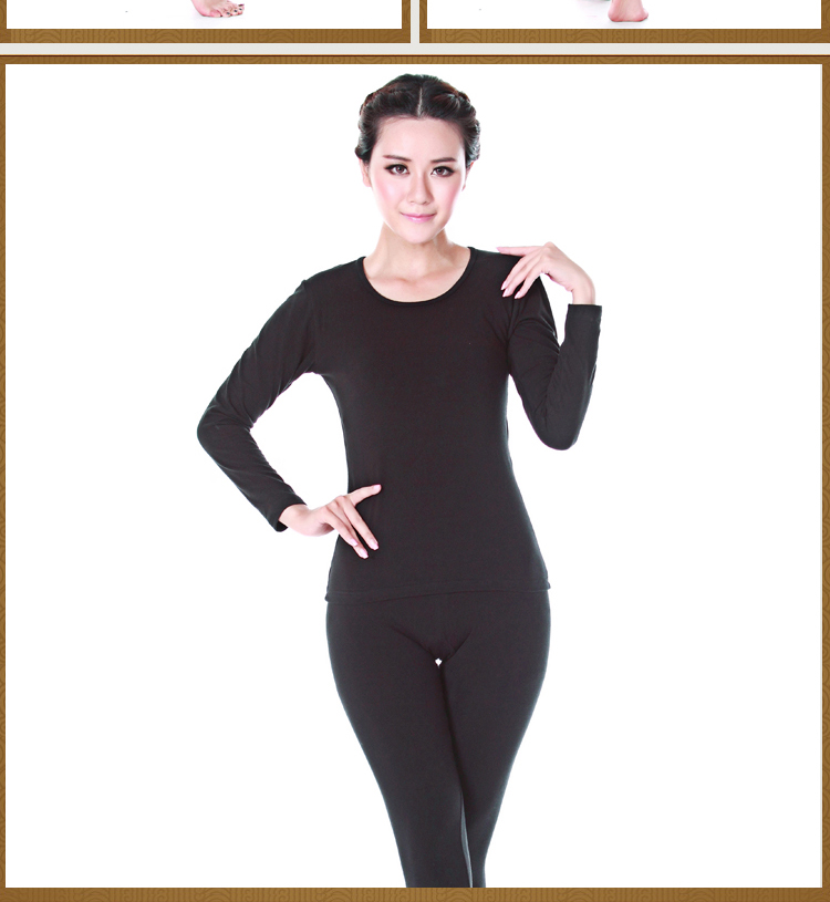 培罗蒙女士莱卡棉内衣 舒适贴身打底秋衣 保暖内衣女士1216 紫色 xxl