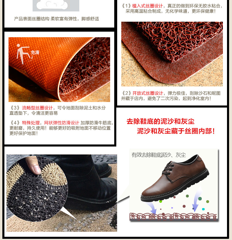 
                                                            轩皇世家进门地垫门垫脚垫家用入户垫子门口门厅欢迎光临入户门入门防滑蹭脚垫 红底黄字笑脸 60*90cm                
