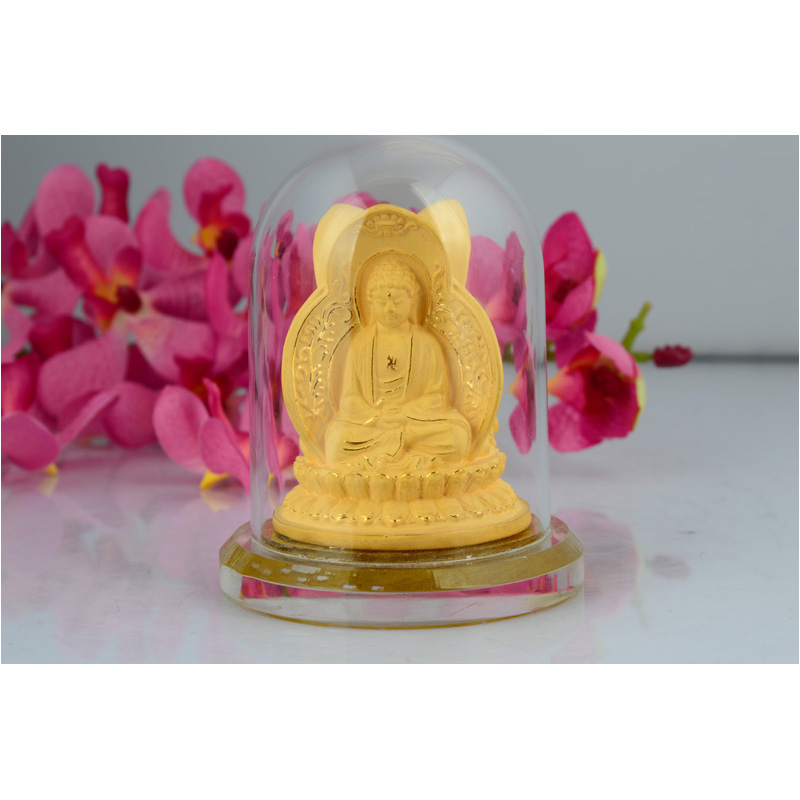 四洲礼业创意礼品工艺品家居摆设千足金佛像摆件装饰品佛教用品保平安