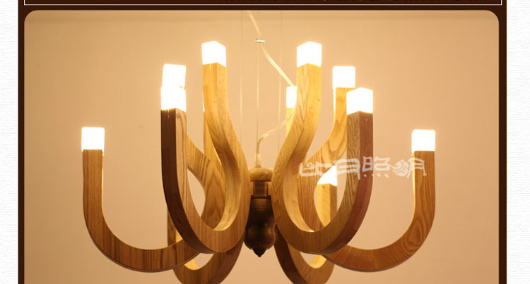
                                        比月照明 透光云石客厅吊灯餐厅东南亚水曲柳木质吧台创意个性吊灯3183 38cm 55cm                