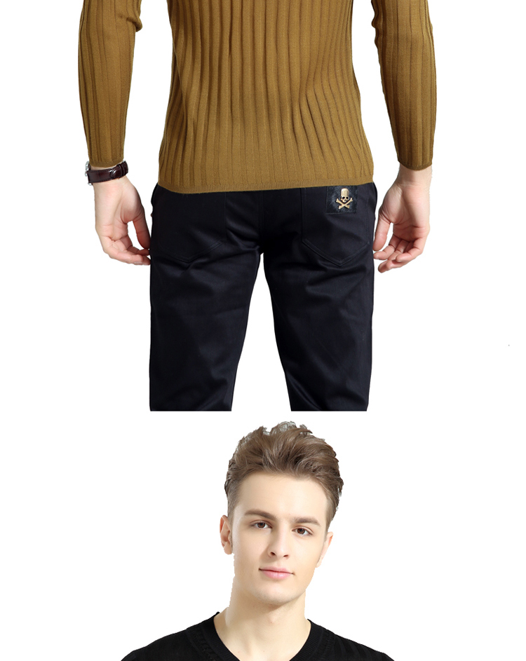 京品年货 迷迈男装 冬季新款 男士羊毛衫 男款针织衫毛衫v领 男式毛衣