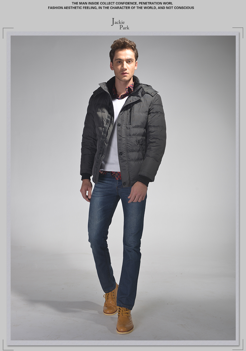 【双十二扫货季】jackiepark 男装羽绒服 男款男士羽绒服短款外套简约
