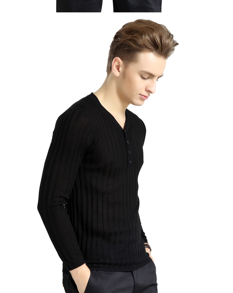 京品年货 迷迈男装 冬季新款 男士羊毛衫 男款针织衫毛衫v领 男式毛衣