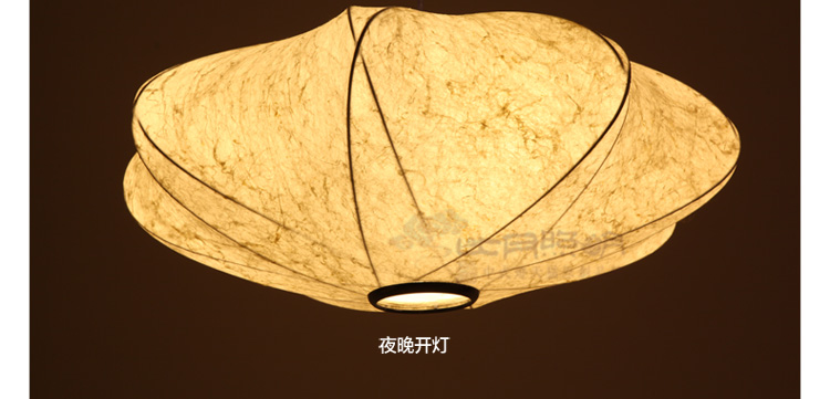 比月吊灯餐厅现代卧室餐厅书房灯具蚕丝灯饰布艺吊灯3200