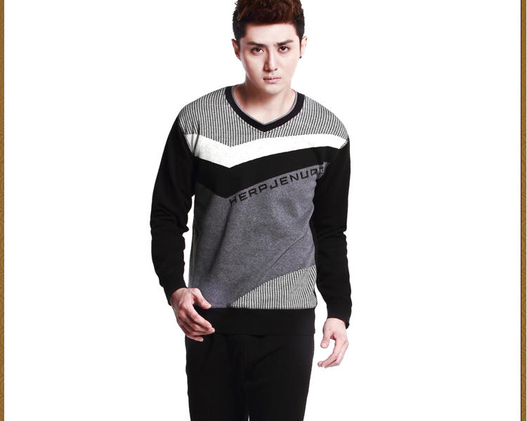 培罗蒙v领加厚加绒保暖内衣男士外穿保暖套装 礼盒装126