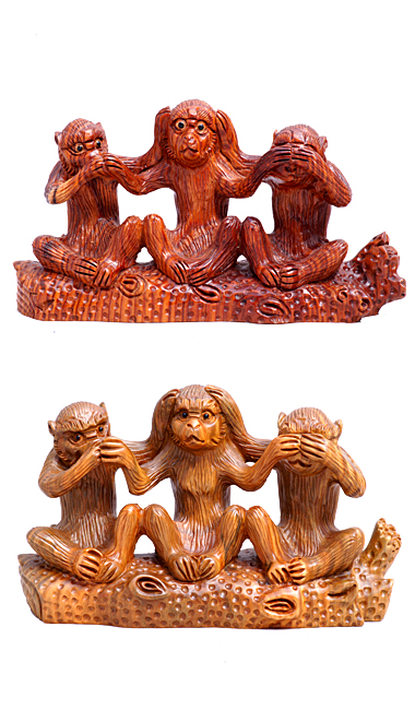 名称           三不猴 摆件