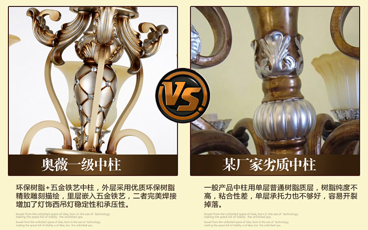 AOVVO 欧式简约艺术餐厅吊灯客厅卧室高端吊灯1048p 8+4 带LED光源