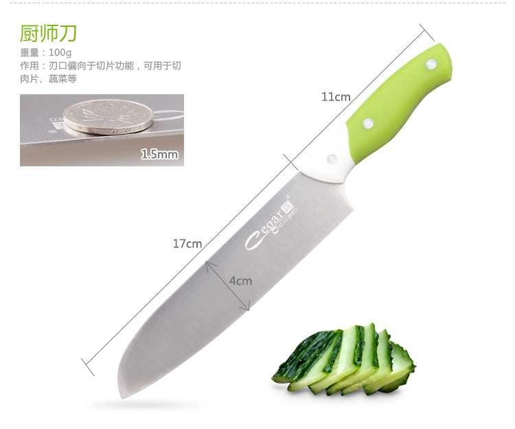 匠牌 不锈钢刀具 厨房刀具套装 不锈钢菜刀厨刀 家用厨具十件套 礼品组合