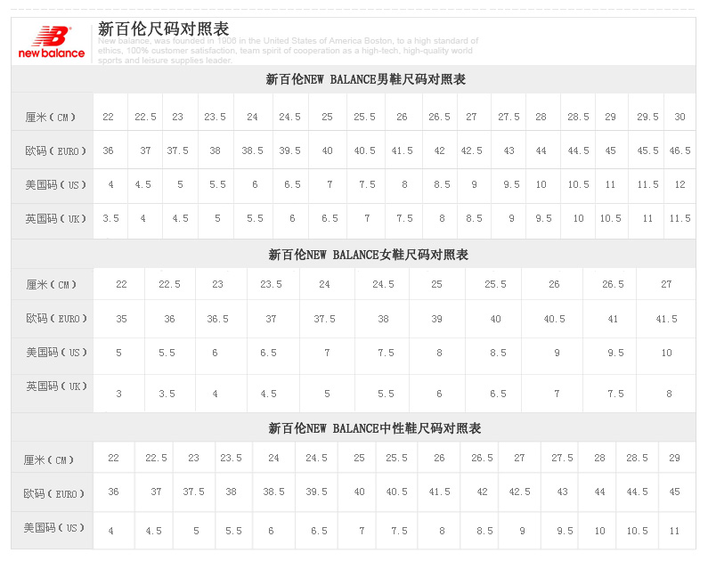 newera尺码表图片