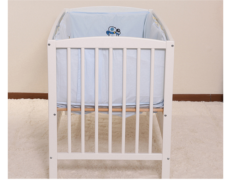 巴布豆(bobdog)婴儿床实木欧式bb床童床 bd100001 绿色 120cm*60cm