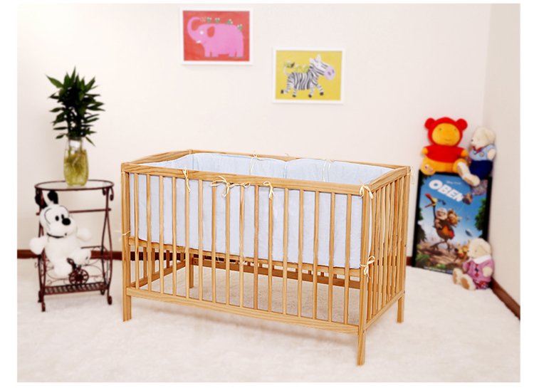 巴布豆(bobdog)婴儿床实木欧式bb床童床 bd100001 绿色 120cm*60cm