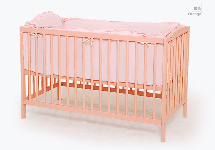 巴布豆(bobdog)婴儿床实木欧式bb床童床 bd100001 绿色 120cm*60cm