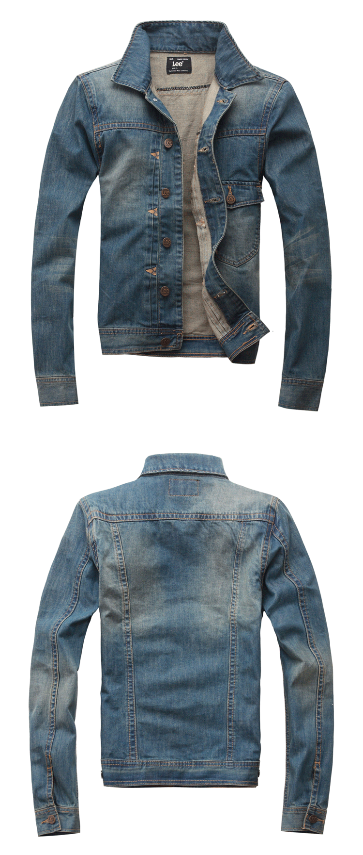 lee外套 李牌春秋新 男士外衣 牛仔外套 lee专柜正品l10896d01499