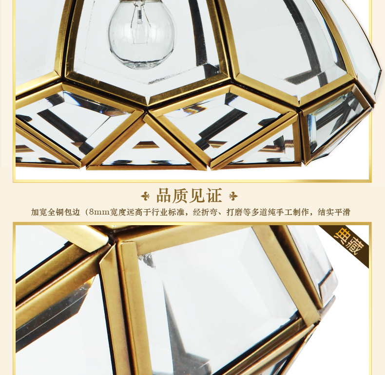 奥薇 欧式经典吊灯具卧室灯饰铜灯门厅灯书房灯1091p 1头