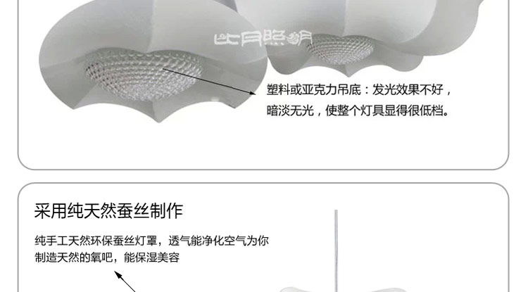 比月照明 宜家客厅卧室灯餐厅酒店会所工程灯具客厅天然蚕丝艺术吊灯3197