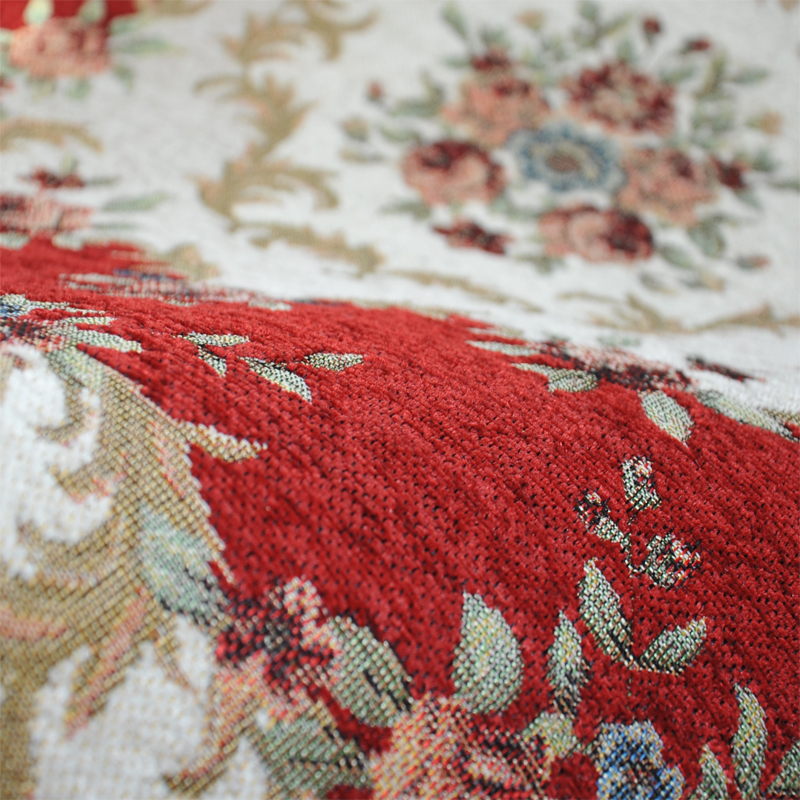 Zhonghong square carpet bedroom study cloakroom carpet American hanging chair computer chair mat entry entrance chenille jacquard blended weaving wear-resistant and durable machine washable 904 red 100*100CM square