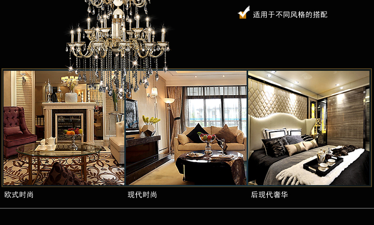 AOVVO 灯王  欧式进口锌合金云石水晶吊灯 复式客厅水晶灯具灯饰1030p 预定30头K9水晶 不带光源