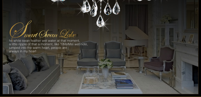 君御欧式水晶客厅餐厅吊灯具9805 9805-6