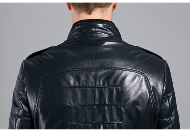 雷豹秋冬2013新款真皮男式加棉皮衣海宁真皮男时尚休闲修身绵羊皮衣