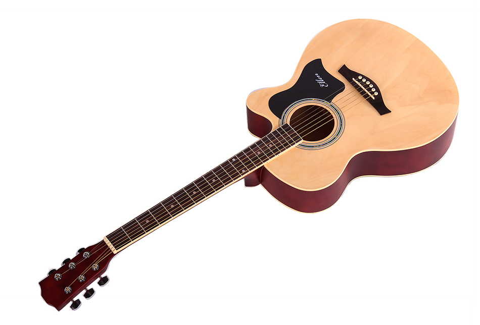 艾伦ellen正品40寸木色 黑色 蓝色民谣吉他木吉他高品质吉他初学吉他