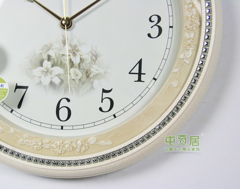 
                                                            丽盛（LISHENG）/大号欧式钟表/43cm大号单面挂钟/家居客厅卧室时钟 棕色                