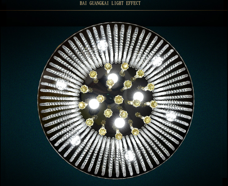 蒙特丽 LED水晶吸顶灯XG65 客厅餐厅卧室灯饰灯具 珠连碧合(B) 型号18(80cm)
