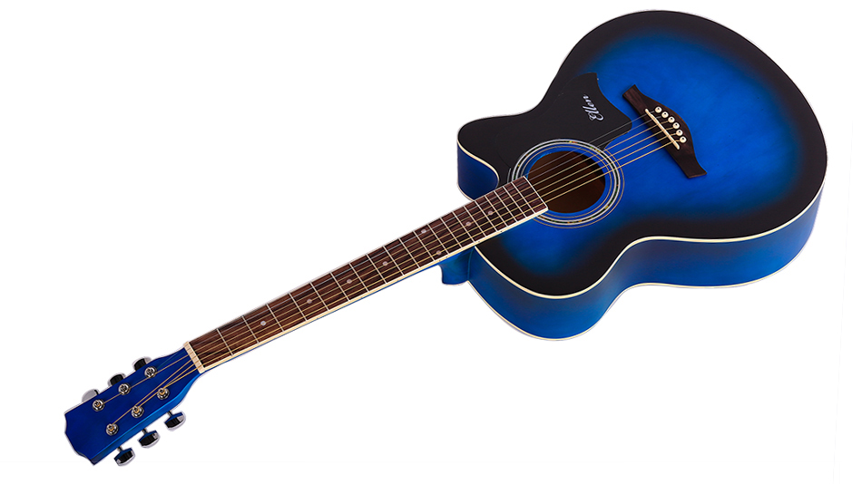 艾伦ellen正品40寸木色 黑色 蓝色民谣吉他木吉他高品质吉他初学吉他